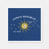 Serviette En Papier Conch Republic Flag (Devant)