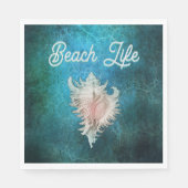 Serviette En Papier Conch Shell "Beach Life" (Devant)