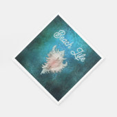 Serviette En Papier Conch Shell "Beach Life" (Coin)