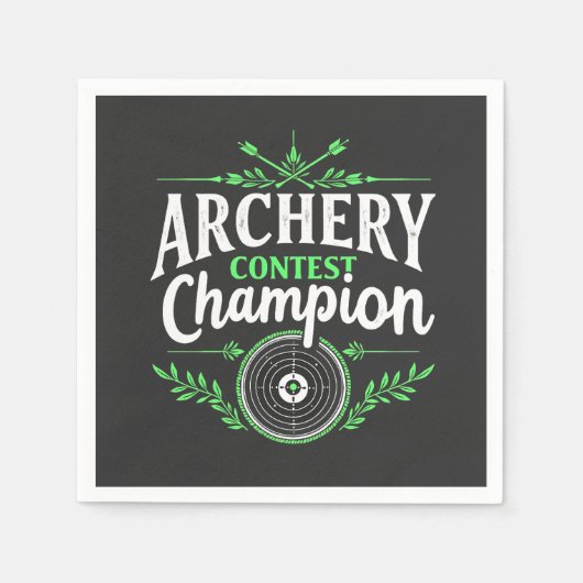 Serviette En Papier Concours de tir à l'arc Champion Compétition Bow a (Devant)