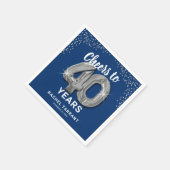 Serviette En Papier Concours moderne à 40 ans Anniversaire serviettes (Coin)