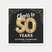 Serviette En Papier Concours moderne à 50 ans Anniversaire serviettes (Devant)