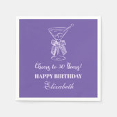 Serviette En Papier Concours moderne violet à 30 ans Anniversaire Napk (Devant)