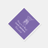 Serviette En Papier Concours moderne violet à 30 ans Anniversaire Napk (Coin)