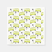 Serviette En Papier Conducteur de bus scolaire Confetti Jaune Enseigna (Devant)