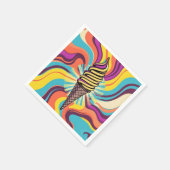 Serviette En Papier Cône de glace Art Pop Psychédélique (Coin)