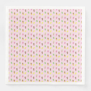 Serviette En Papier Cônes de crème glacée mignonne, blocs de glace Pop