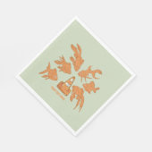 Serviette En Papier Cônes de la route et poisson rouge orange (Coin)