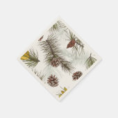 Serviette En Papier Cônes de pin d'automne (Coin)
