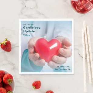 Serviette En Papier Conférence Médicale de Cardiologie Cardiothoraciqu