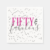 Serviette En Papier Confetti 50 et des serviettes fabuleuses fête d'an (Devant)