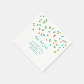 Serviette En Papier Confetti Bat mitzvah personnalisé Napkin Mint or b (Coin)