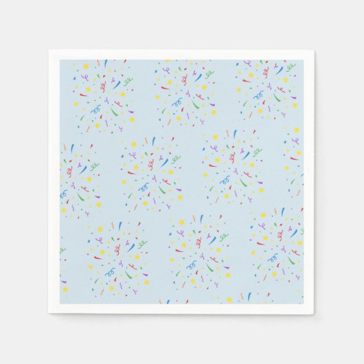 Serviette En Papier Confetti Blue 1er anniversaire (Devant)