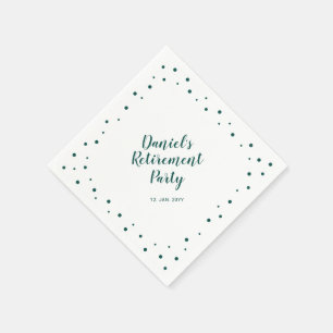 Serviette En Papier Confetti Chic Moderne Fête de Retraite