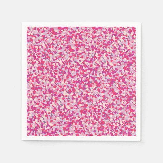 Serviette En Papier Confetti Coeur multicolore2 (Devant)