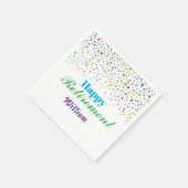 Serviette En Papier Confetti coloré moderne personnalisé Bonne retrait (Coin)