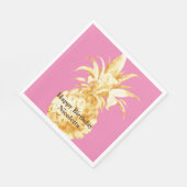 Serviette En Papier Confetti d'ananas rose jaune (Coin)