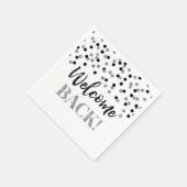 Serviette En Papier Confetti d'argent noir Accueil Retour Naples (Coin)