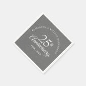 Serviette En Papier Confetti de Mariage d'argent 25e anniversaire de S (Coin)