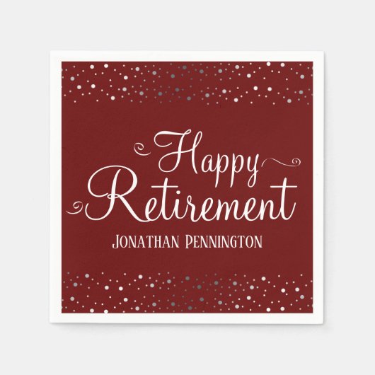 Serviette En Papier Confetti de retraite (Devant)
