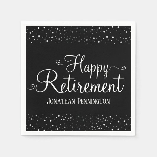 Serviette En Papier Confetti de retraite (Devant)