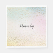 Serviette En Papier Confetti d'or rose jaune (Devant)