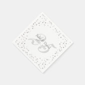 Serviette En Papier Confetti du 25e anniversaire du Mariage (Coin)