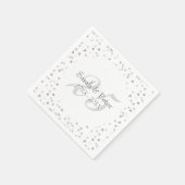 Serviette En Papier Confetti du 25e anniversaire du Mariage (Coin)