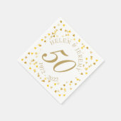 Serviette En Papier Confetti du 50e anniversaire du Mariage (Coin)