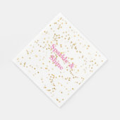 Serviette En Papier Confetti en or blanc (Coin)