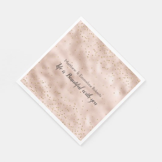 Serviette En Papier Confetti en or rose (Coin)