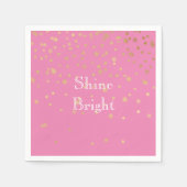 Serviette En Papier Confetti en or rose (Devant)