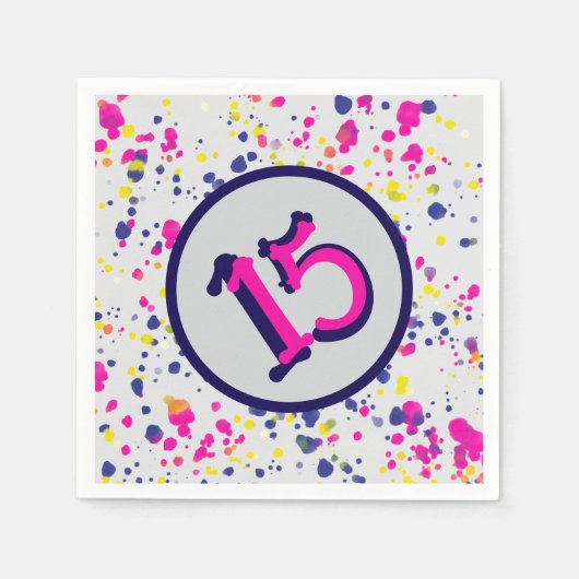 Serviette En Papier Confetti Fun Sprinkles Design 15 (Devant)