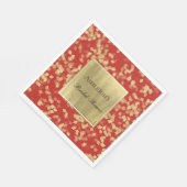 Serviette En Papier Confetti Glam Or Rouge  (Coin)