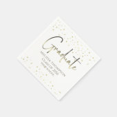 Serviette En Papier Confetti Gold Confetti Moderne Calligraphie Cockta (Coin)