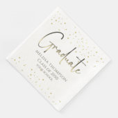 Serviette En Papier Confetti Gold Gradué Dîner de calligraphie moderne (Coin)