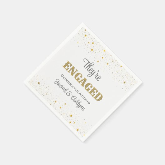 Serviette En Papier Confetti! "Ils sont engagés !" serviettes personna (Coin)