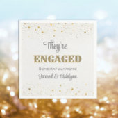 Serviette En Papier Confetti! "Ils sont engagés !" serviettes personna