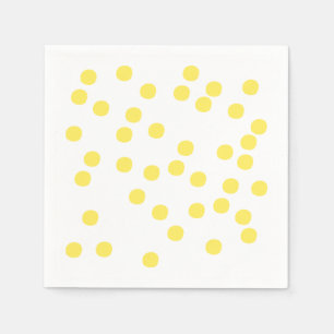 Serviette En Papier Confetti jaune / À petits pois