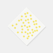Serviette En Papier Confetti Jaune / À petits pois (Coin)