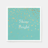 Serviette En Papier Confetti Mint Gold (Devant)