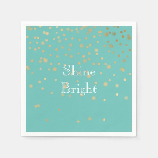 Serviette En Papier Confetti Mint Gold (Devant)