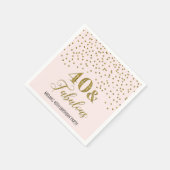 Serviette En Papier Confetti or rose vif 40 & Fabuleux (Coin)