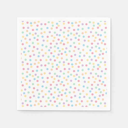 Serviette En Papier Confetti Pastels (Points) (Devant)