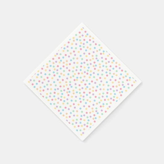 Serviette En Papier Confetti Pastels (Points) (Coin)