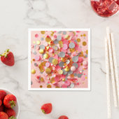 Serviette En Papier Confetti rose ! (En situation)
