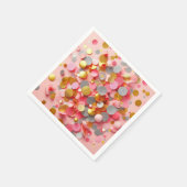 Serviette En Papier Confetti rose ! (Coin)