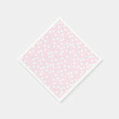 Serviette En Papier Confetti rose et blanc / À petits pois (Coin)
