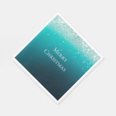 Serviette En Papier Confetti turquoise en argent (Coin)