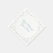 Serviette En Papier Confettis Cœurs Argentés (Coin)